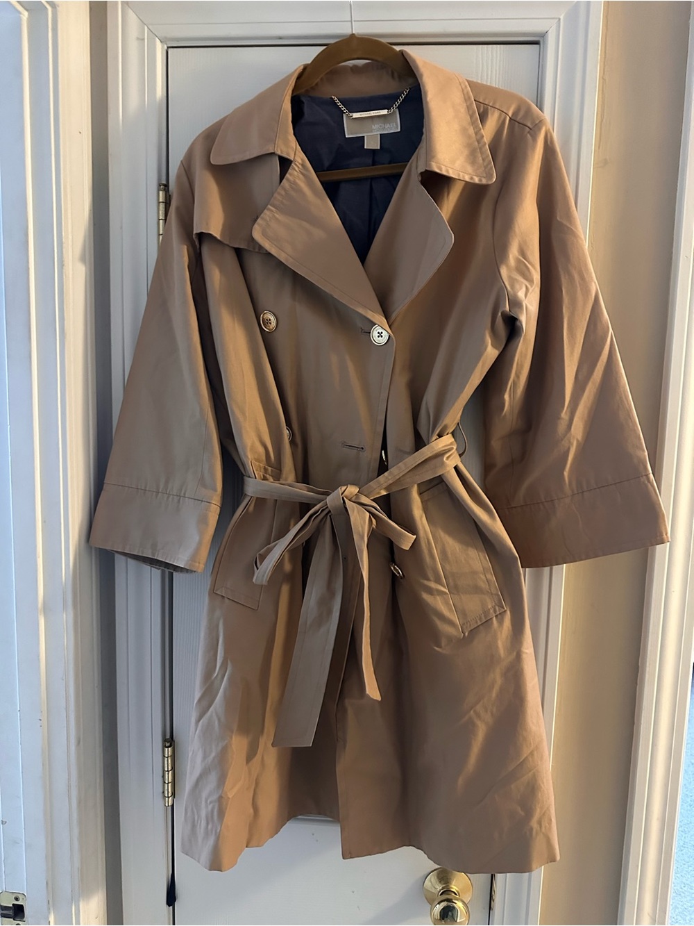 Michael Kors Beige Trench Coat with Belt